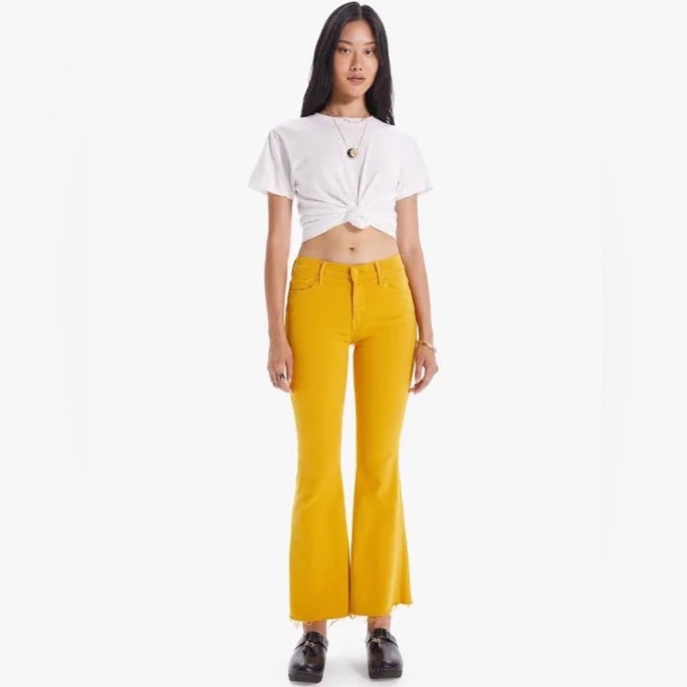 NWT MOTHER The Weekender Ankle Fray flare sz 28